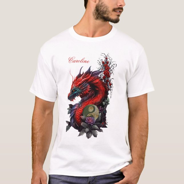 Camiseta Dragão chinês maravilhoso (Frente)