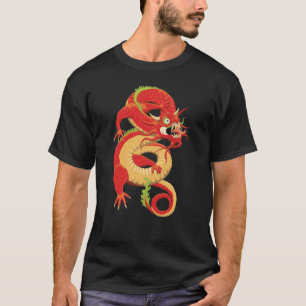 Camiseta Dragão Chinês Vermelho