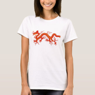 Camiseta dragão chinês vermelho