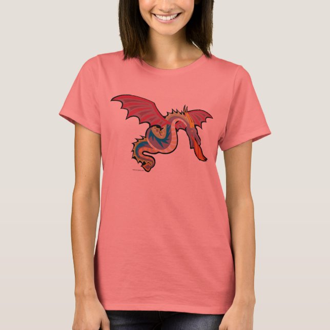 Camiseta Dragão Colorido Para Queimar Fogo (Frente)