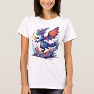 Camiseta Dragão com bola de fogo