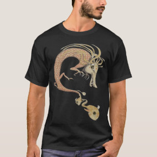 Camiseta dragão com peixe pequeno