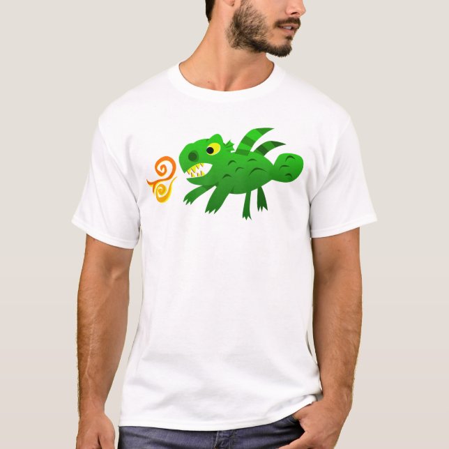 Camiseta Dragão contínuo verde (adulto) (Frente)
