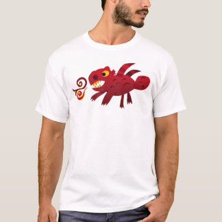 Camiseta Dragão contínuo vermelho (adulto)
