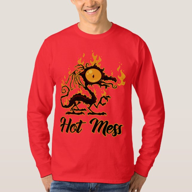 Camiseta Dragão Crispado Quente (Frente)