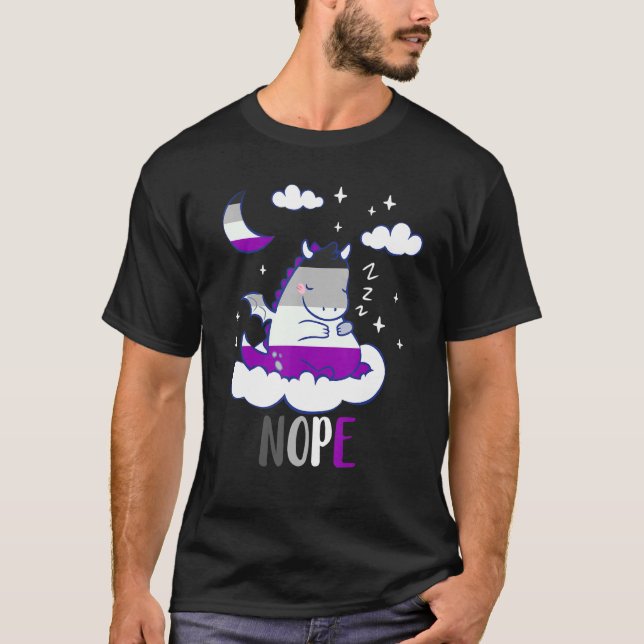 Camiseta Dragão Cugado Asexuado Nope Ace Sono Noite Lgbqa A (Frente)