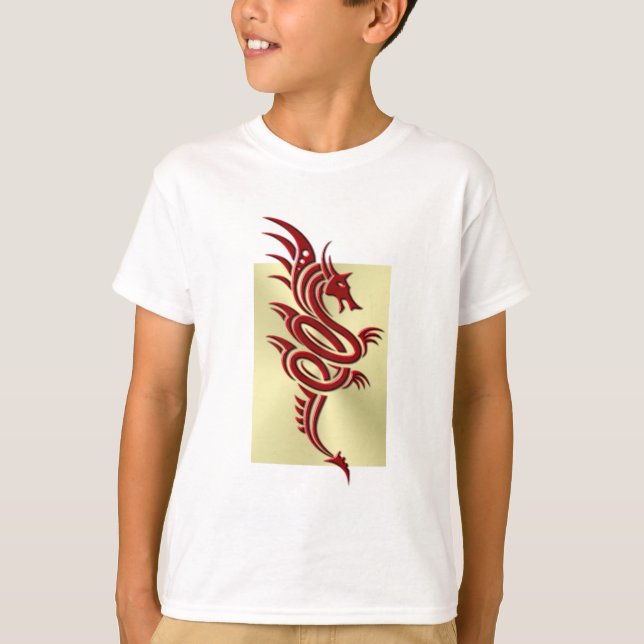 Camiseta Dragão da Crimson Oriental, Efeito embutido na Dou (Frente)