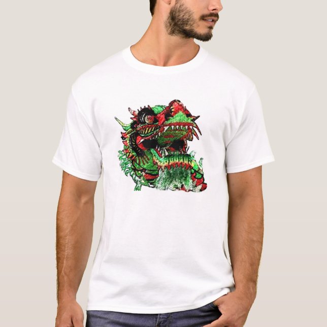 Camiseta Dragão de Ano Novo chinês feliz (Frente)