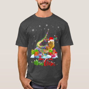 Camiseta Dragão de Barba Engraçado Festa de Natal Merry
