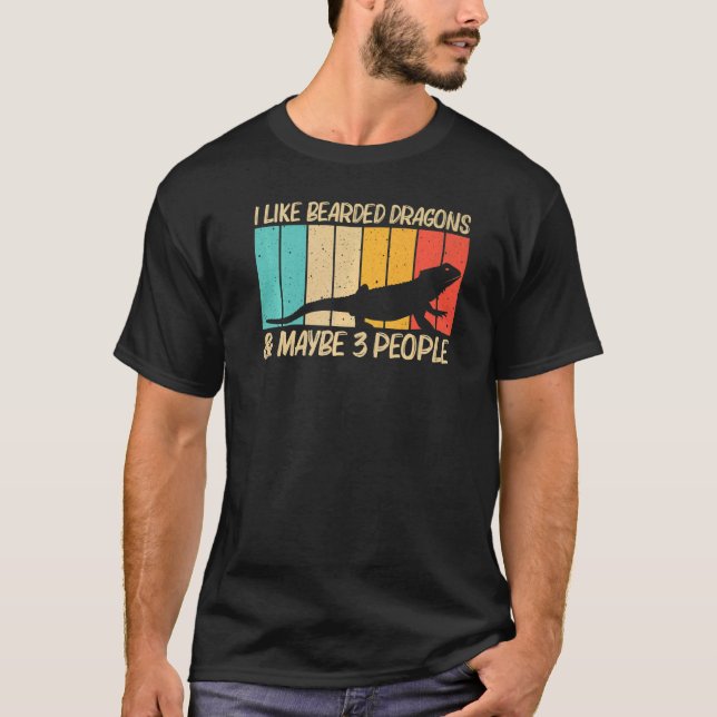 Camiseta Dragão De Barba legal Para Homens Mulheres Répteis (Frente)