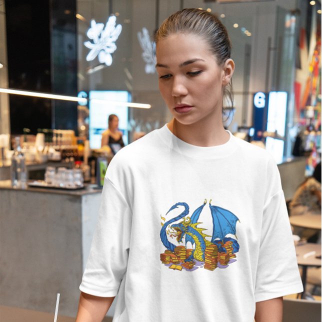 Camiseta Dragão de Biblioteca com Livros (Criador carregado)