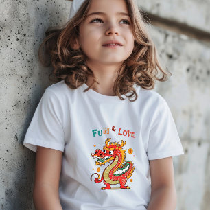 Camiseta Dragão de Cartonagem Chinês Ano Novo Presente para