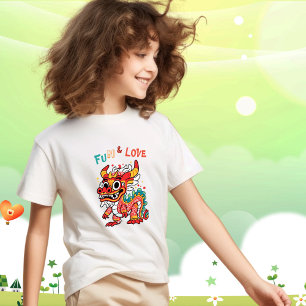Camiseta Dragão de Cartonagem Chinês Ano Novo Presente para