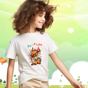 Camiseta Dragão de Cartonagem Chinês Ano Novo Presente para
