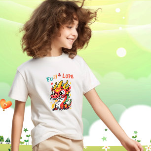 Camiseta Dragão de Cartonagem Chinês Ano Novo Presente para