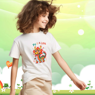 Camiseta Dragão de Cartonagem Chinês Ano Novo Presente para