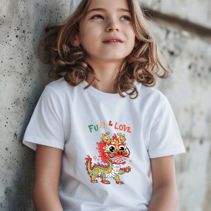 Camiseta Dragão de Cartonagem Chinês Ano Novo Presente para