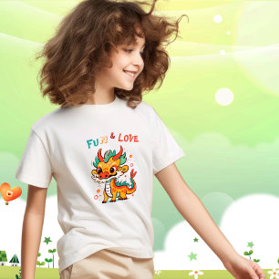 Camiseta Dragão de Cartonagem Chinês Ano Novo Presente para