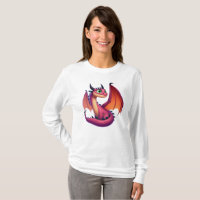 Dragão de desenho animado roxo/vermelho