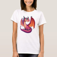 Dragão de desenho animado roxo/vermelho