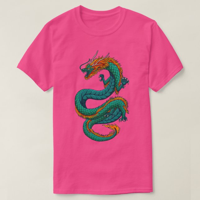Camiseta Dragão de fantasia japonês (Frente do Design)