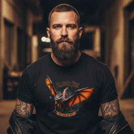 Camiseta Dragão de Fogo Épico "Ressurgir das Cinzas" Fantas