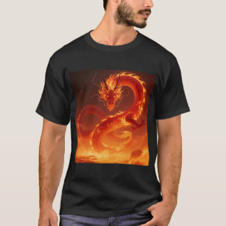 Camiseta Dragão de Fogo Fulgurante | Dragão de Chama Mítica