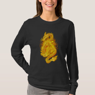 Camiseta Dragão de Fogo Japonês Triste Edgy Streetwea