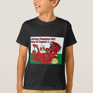 Camiseta Dragão de Galês, 6 campeões das nações, Wales