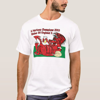 Camiseta Dragão de Galês, 6 campeões das nações, Wales v