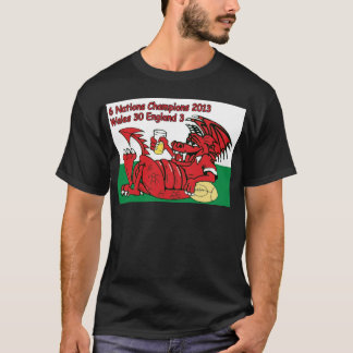 Camiseta Dragão de Galês, 6 campeões das nações, Wales v
