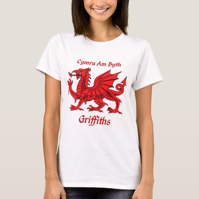 Camiseta Dragão de Griffiths Galês (Frente)