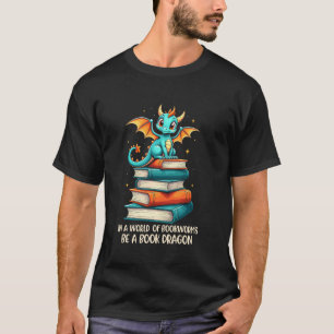 Camiseta Dragão de Livro Fofo Amante de Leitura Fantasia Al