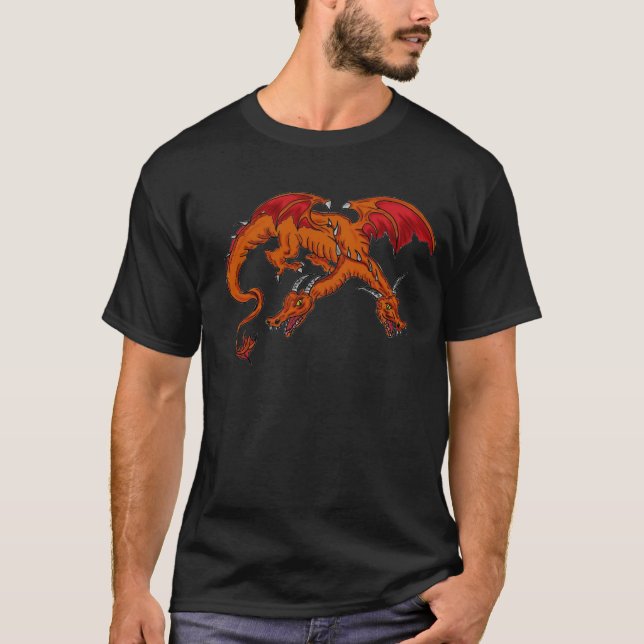 Camiseta Dragão de Mens Dois (Frente)