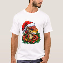 Camiseta Dragão de Natal bonito