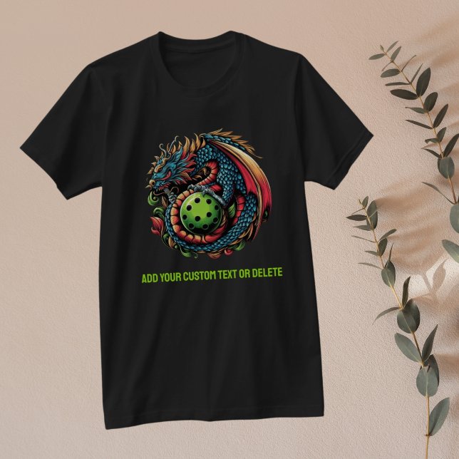 Camiseta Dragão de Pickleball para Jogadores de Paddleball  (Criador carregado)