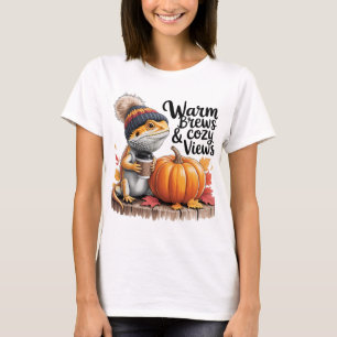 Camiseta Dragão de Queda Cozy Carborado com Café