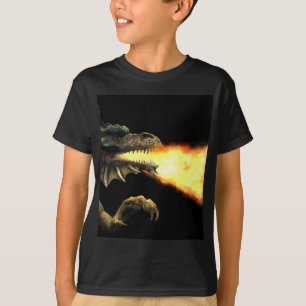 Camiseta Dragão de respiração do fogo