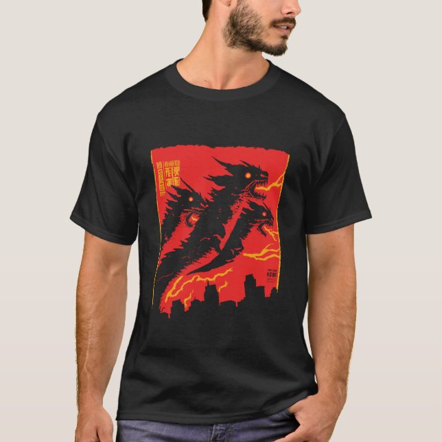 Camiseta Dragão de Tempestade Triplo (Frente)