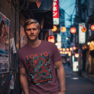 Camiseta Dragão de Tóquio Japão Estilo Gráfico Anime