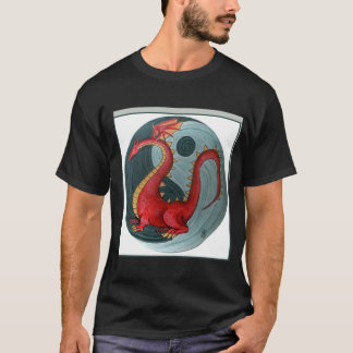 Camiseta Dragão de Ying-Yang no t-shirt dos homens