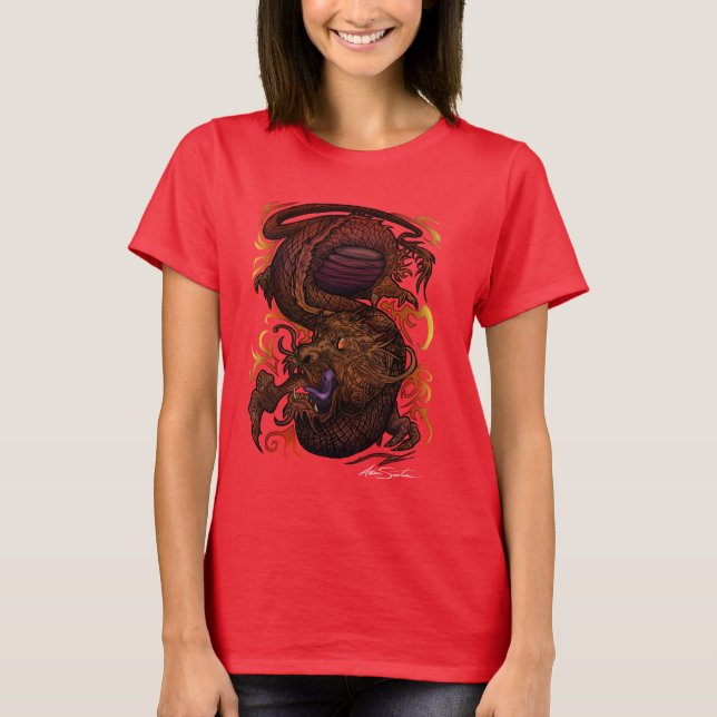 Camiseta Dragão (Design de assinatura) (Frente)