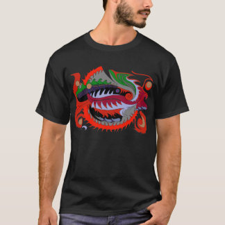 Camiseta Dragão do fogo (vermelho & verde)