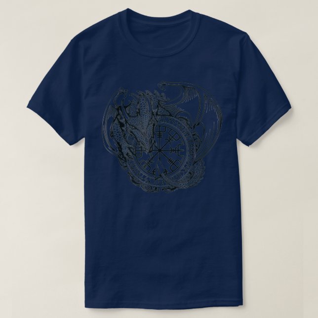 Camiseta Dragão do Folclore da Batalha Nórdica de Viking da (Frente do Design)