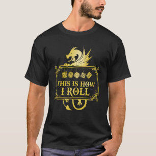 Camiseta Dragão do Jogo RPG D20 É ASSIM QUE EU ROLO