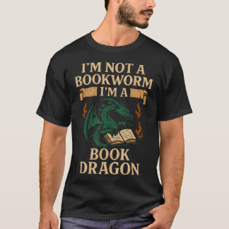 Camiseta Dragão Do Livro Lendo Monstro Divertido Amante De 