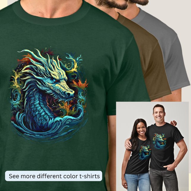 Camiseta Dragão do Mar Vermelho Amarelo Verde (Criador carregado)
