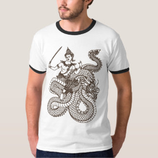 CAMISETA DRAGÃO DO SUL DA ÁSIA DA EQUITAÇÃO DO ANJO DO DEUS