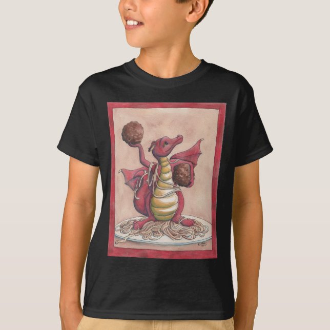 Camiseta Dragão dos espaguetes do vôo (Frente)