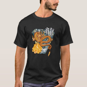 Camiseta Dragão Dourado - Estética Urbana Ousada